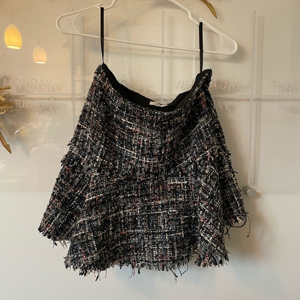 LPA mini tweed skirt